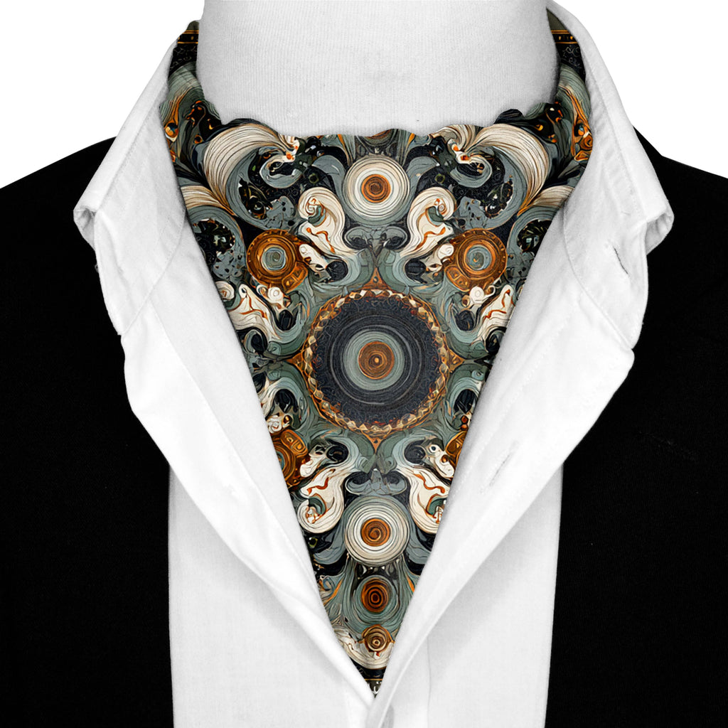 VERMILLION SILK ASCOT AND POCKET SQUARE SET – PREMIUM COLLECTION