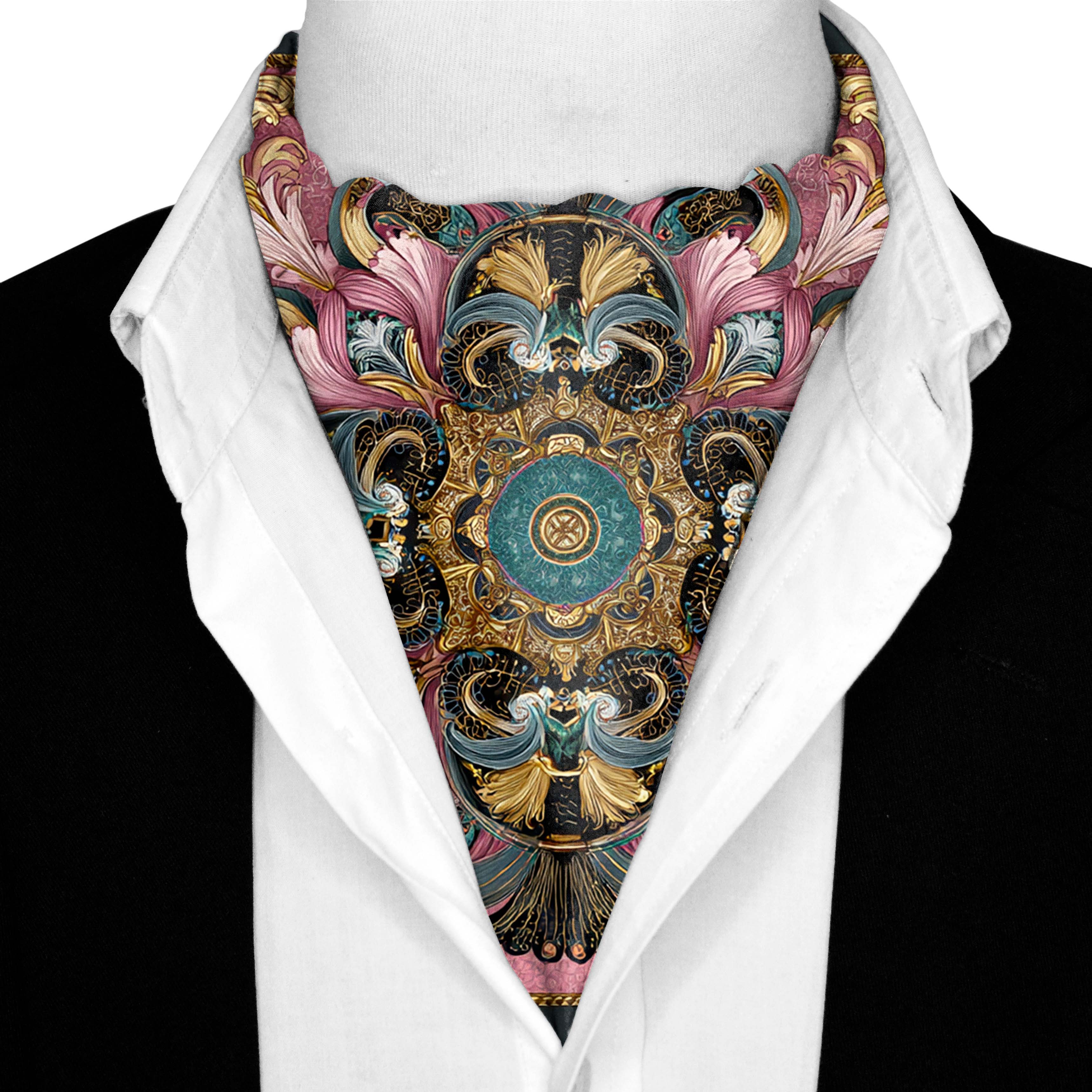 VERONA SILK ASCOT AND POCKET SQUARE SET – PREMIUM COLLECTION