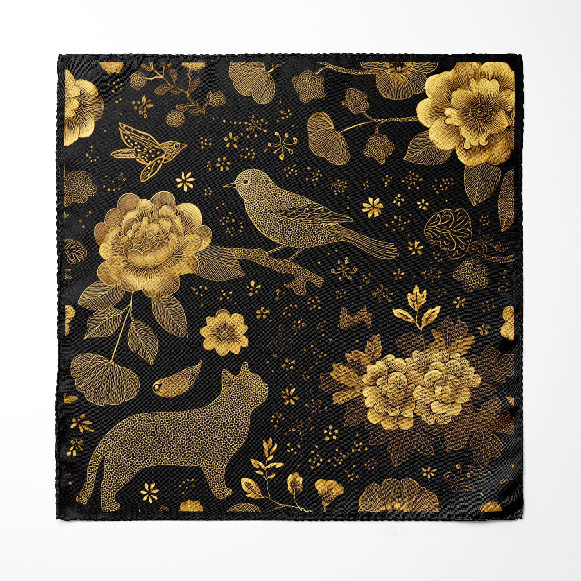 NOIR FAUNA SILK ASCOT – PREMIUM COLLECTION