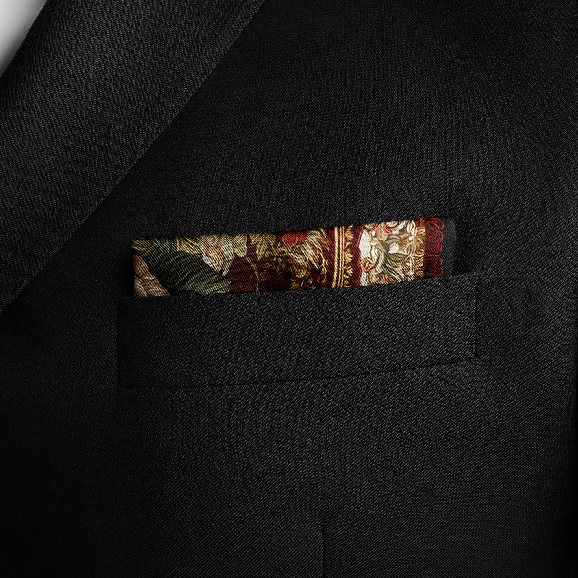 ROSARIUM SILK POCKET SQUARE