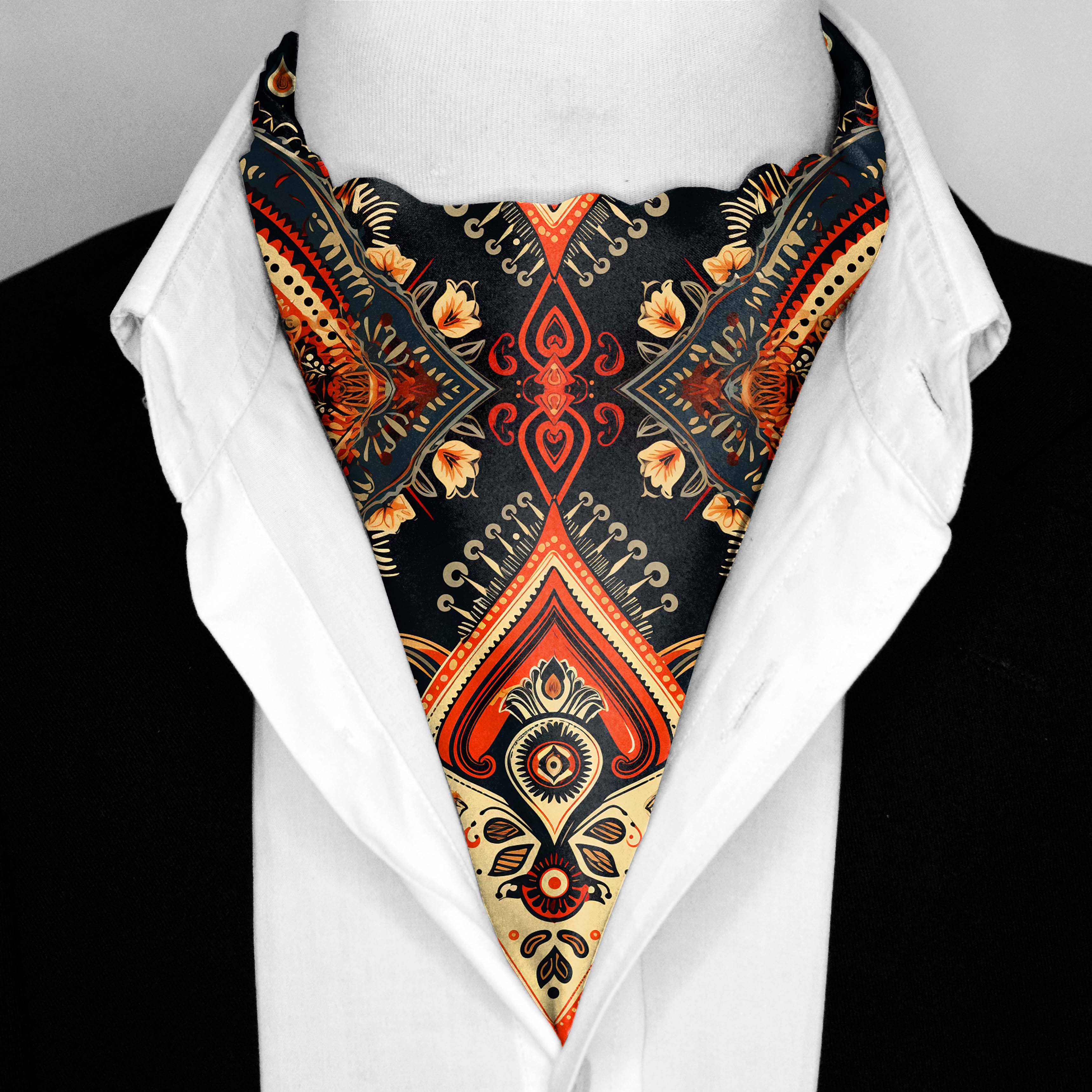WINTER ETHNIC SILK ASCOT – PREMIUM COLLECTION