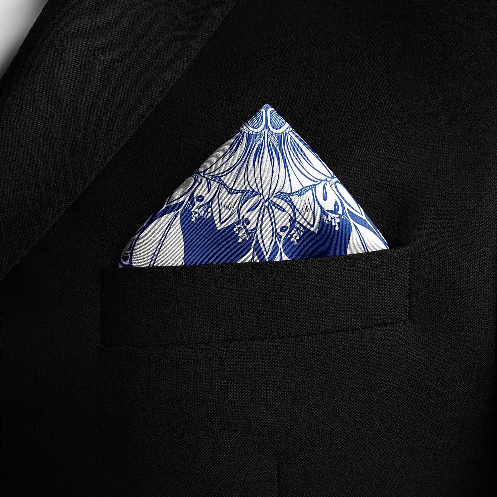 MANDALA VECTOR SILK POCKET SQUARE