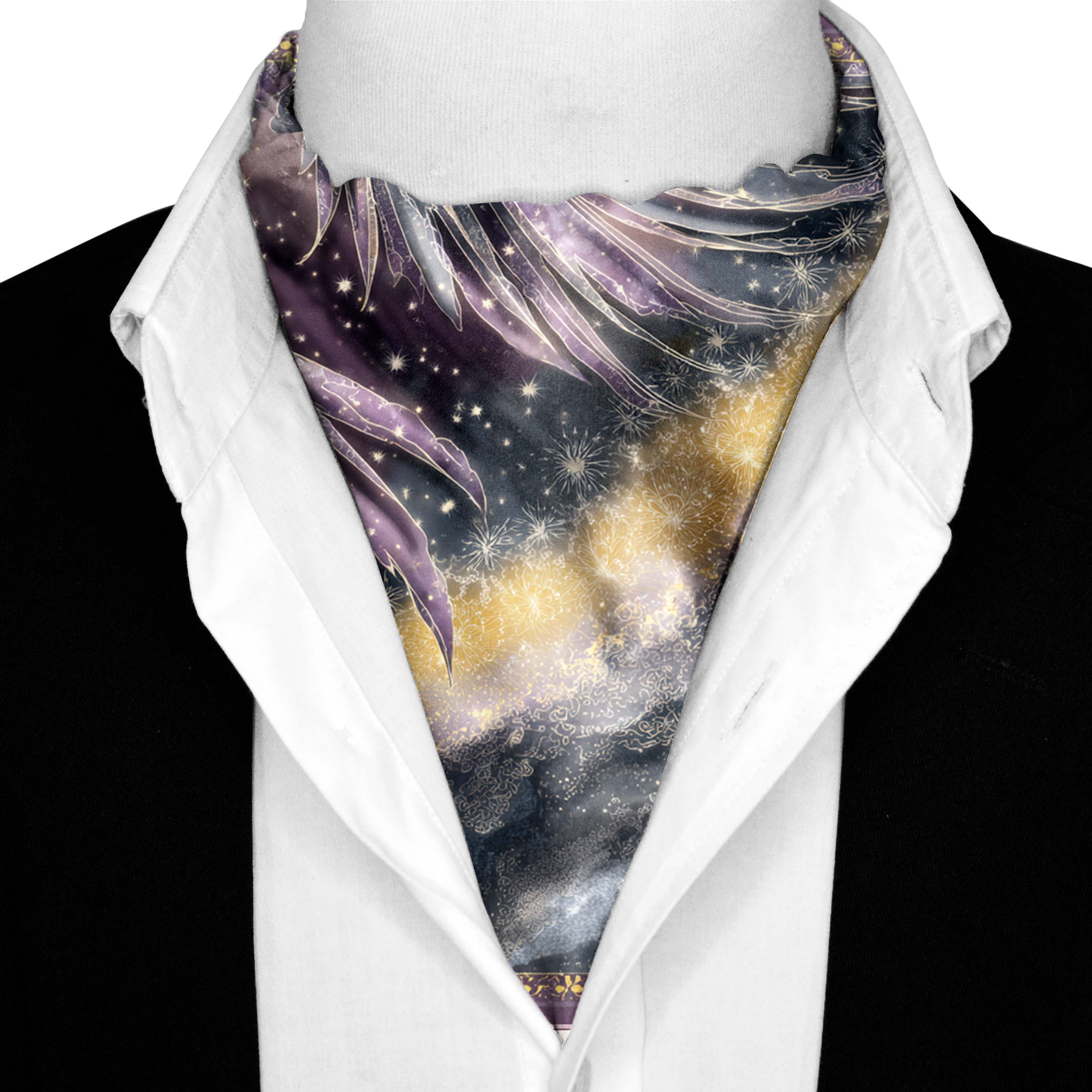 AURORA SILK ASCOT AND POCKET SQUARE SET – PREMIUM COLLECTION