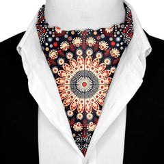 MANDALA DESIGN SILK ASCOT AND POCKET SQUARE SET – PREMIUM COLLECTION