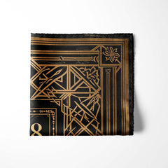 ART DECO SILK POCKET SQUARE