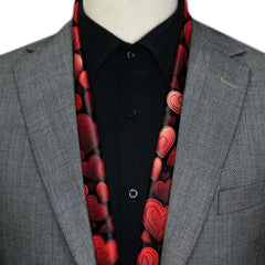 VALENTINE HEART LOVE HEART SILK MEN SCARF - PREMIUM COLLECTION