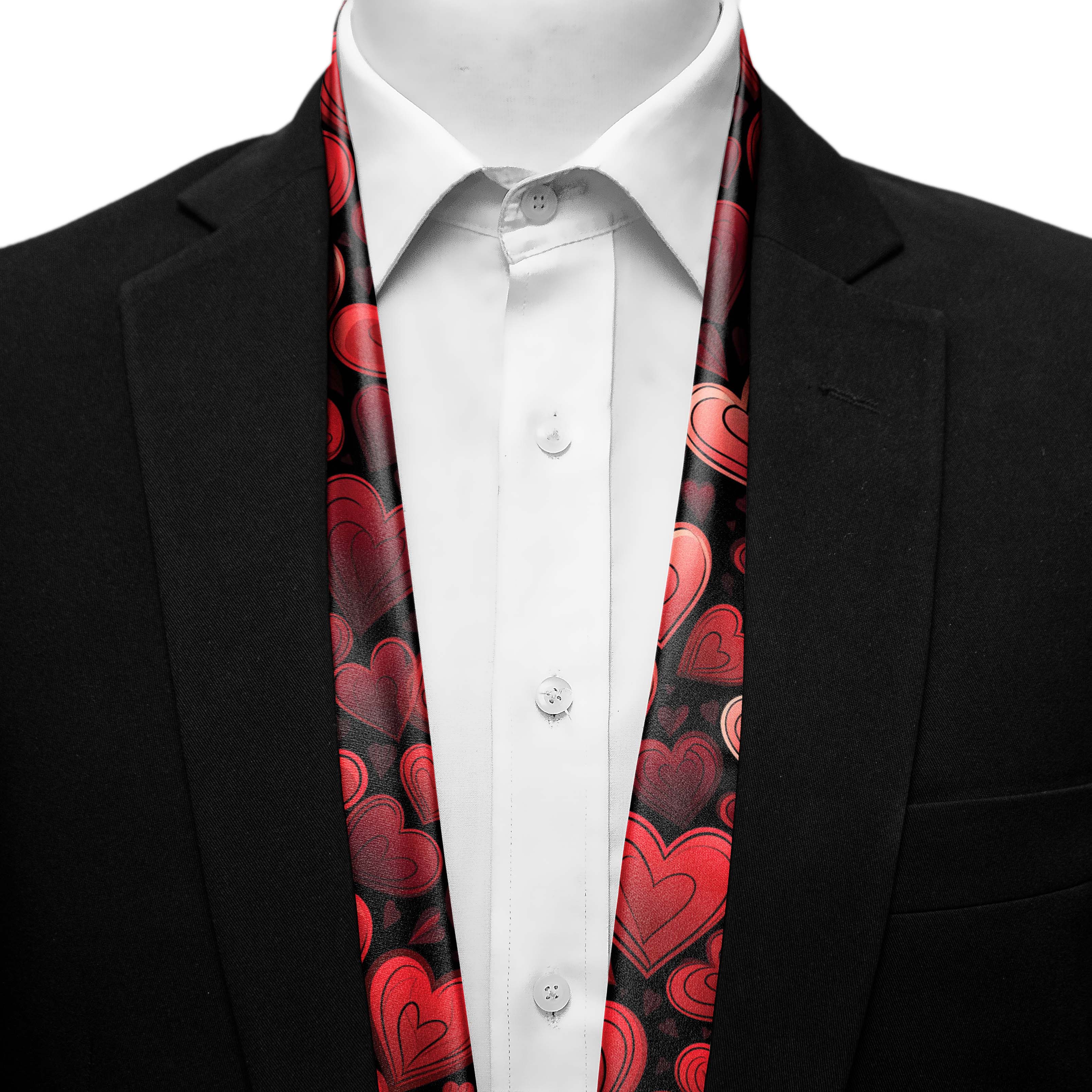 VALENTINE HEART LOVE HEART SILK MEN SCARF - PREMIUM COLLECTION