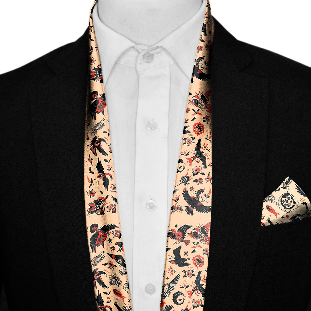 TATTOO FLASH BANDANA MEN SCARF AND POCKET SQUARE SET – PREMIUM COLLECTION