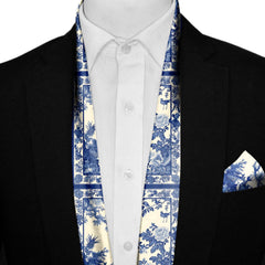 TRADITIONAL CHINESE MEN SCARF AND POCKET SQUARE SET – PREMIUM COLLECTION