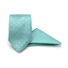 SERENE SQUARE TIE AND POCKET SQUARE SET