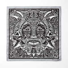 MAYAN PATTERN SILK POCKET SQUARE