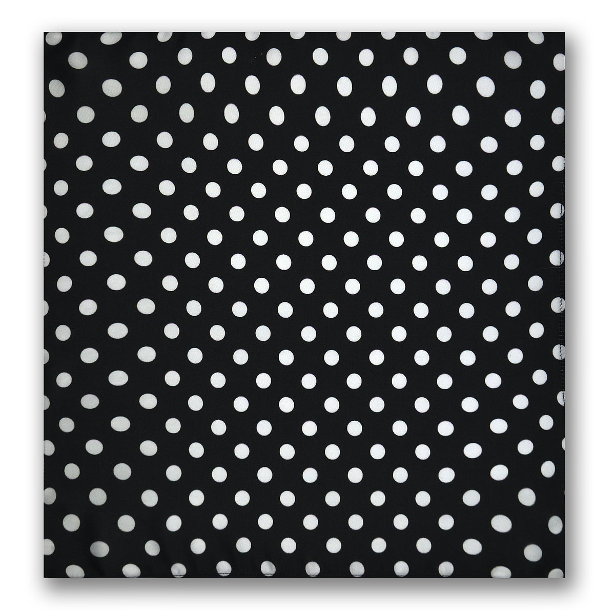 BLACK POLKA DOTS SILK POCKET SQUARE