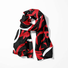 VALENTINE RED VINE SILK WOMEN SCARF - VALENTINE DAY COLLECTION