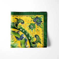 CHINESE DRAGON SILK POCKET SQUARE