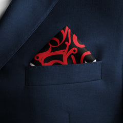 LOVE HEARTS SILK POCKET SQUARE - VALENTINE DAY COLLECTION
