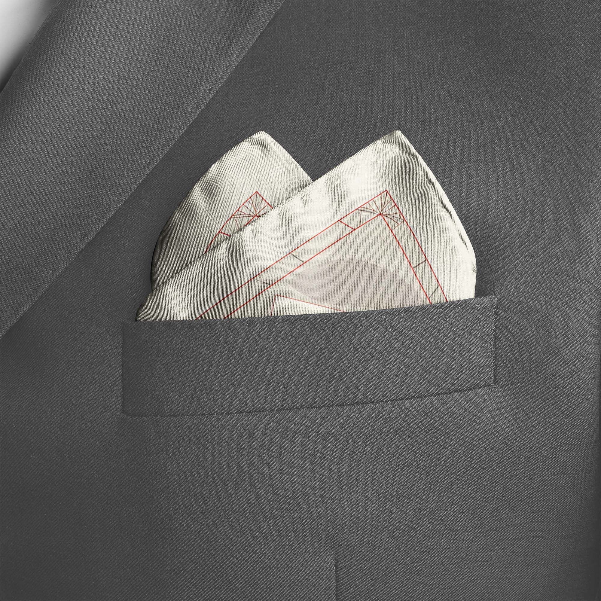 BEAUTIFUL STAR GEOMETRIC SILK POCKET SQUARE