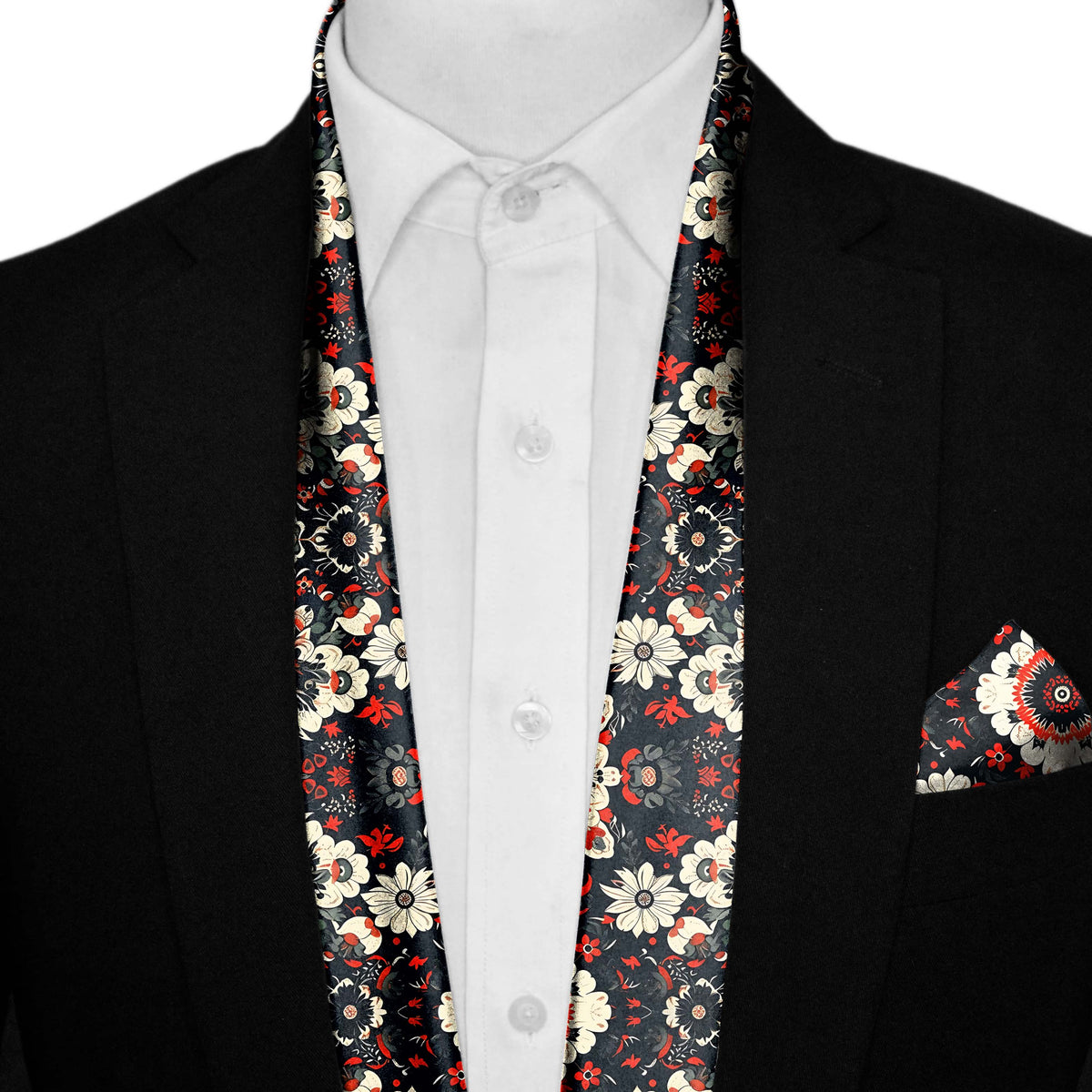 VINTAGE MANDALA MEN SCARF AND POCKET SQUARE SET – PREMIUM COLLECTION