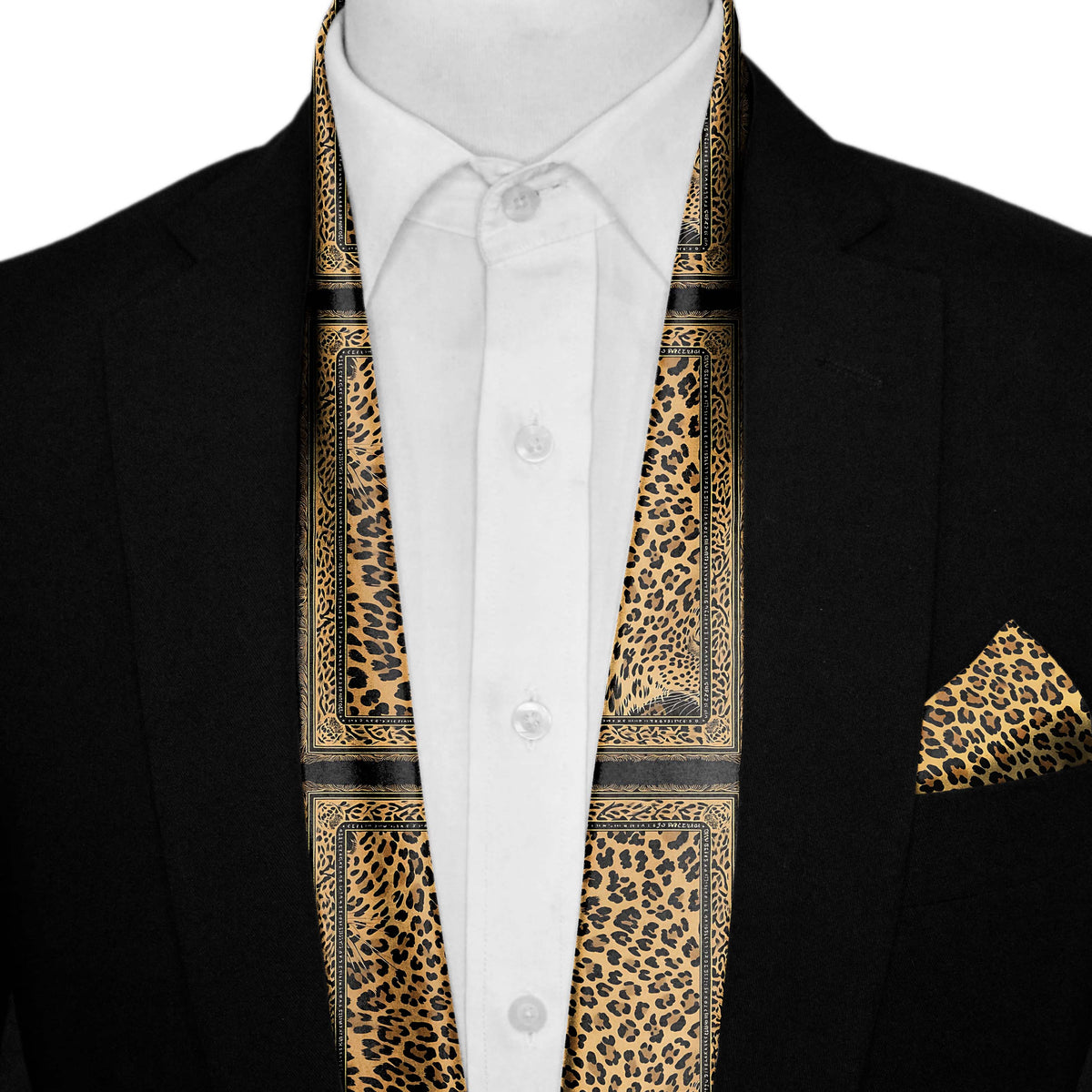 WILD ANIMAL MEN SCARF AND POCKET SQUARE SET – PREMIUM COLLECTION