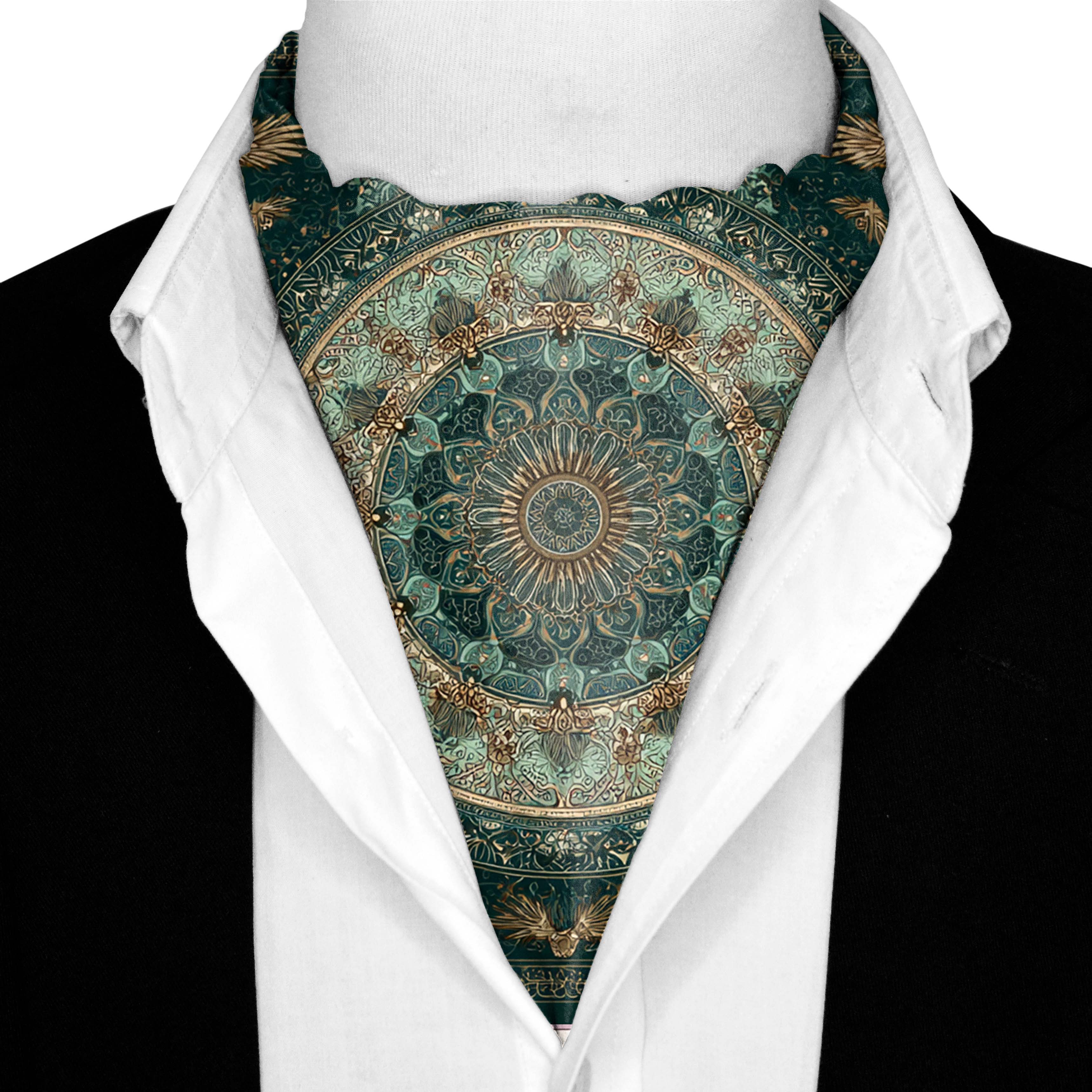 AZUREA SILK ASCOT AND POCKET SQUARE SET – PREMIUM COLLECTION