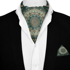 AZUREA SILK ASCOT AND POCKET SQUARE SET – PREMIUM COLLECTION