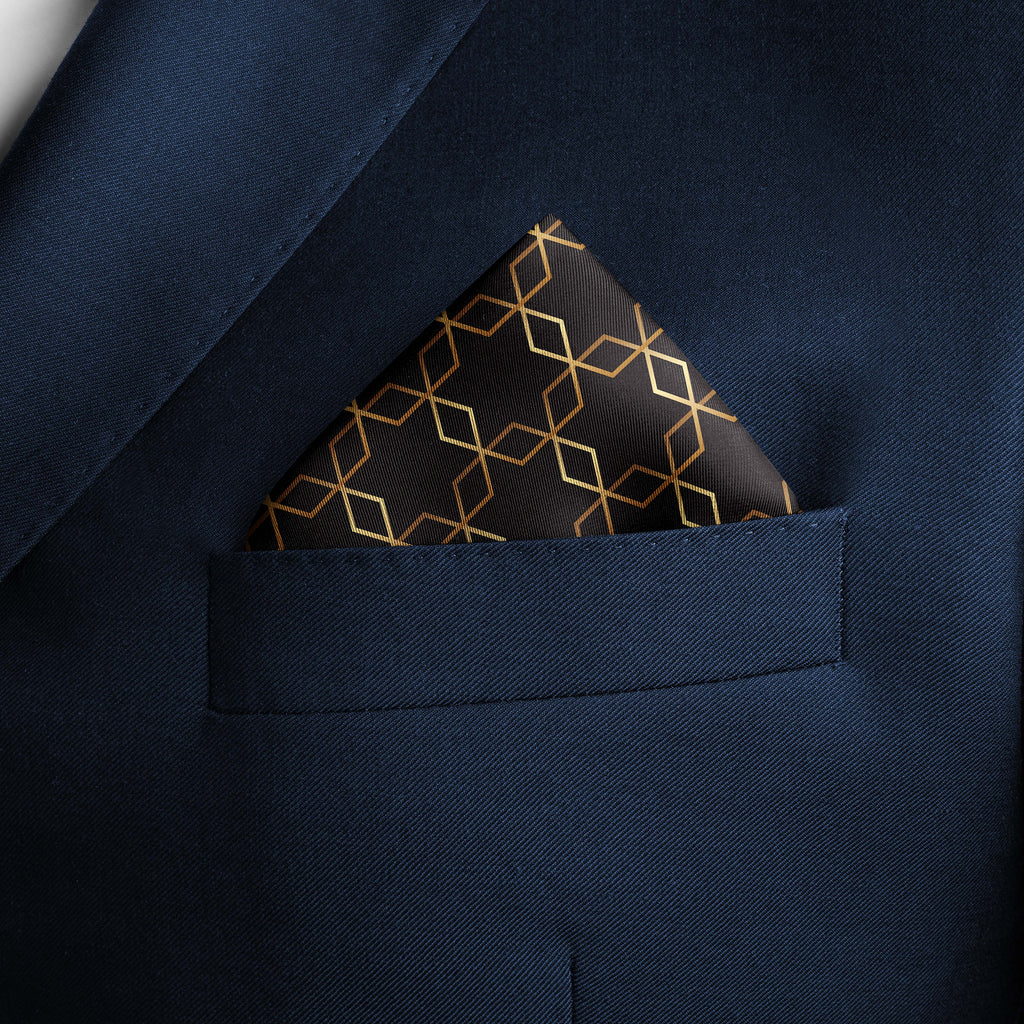 BURBERRY CHOCOLATE SILK POCKET SQUARE