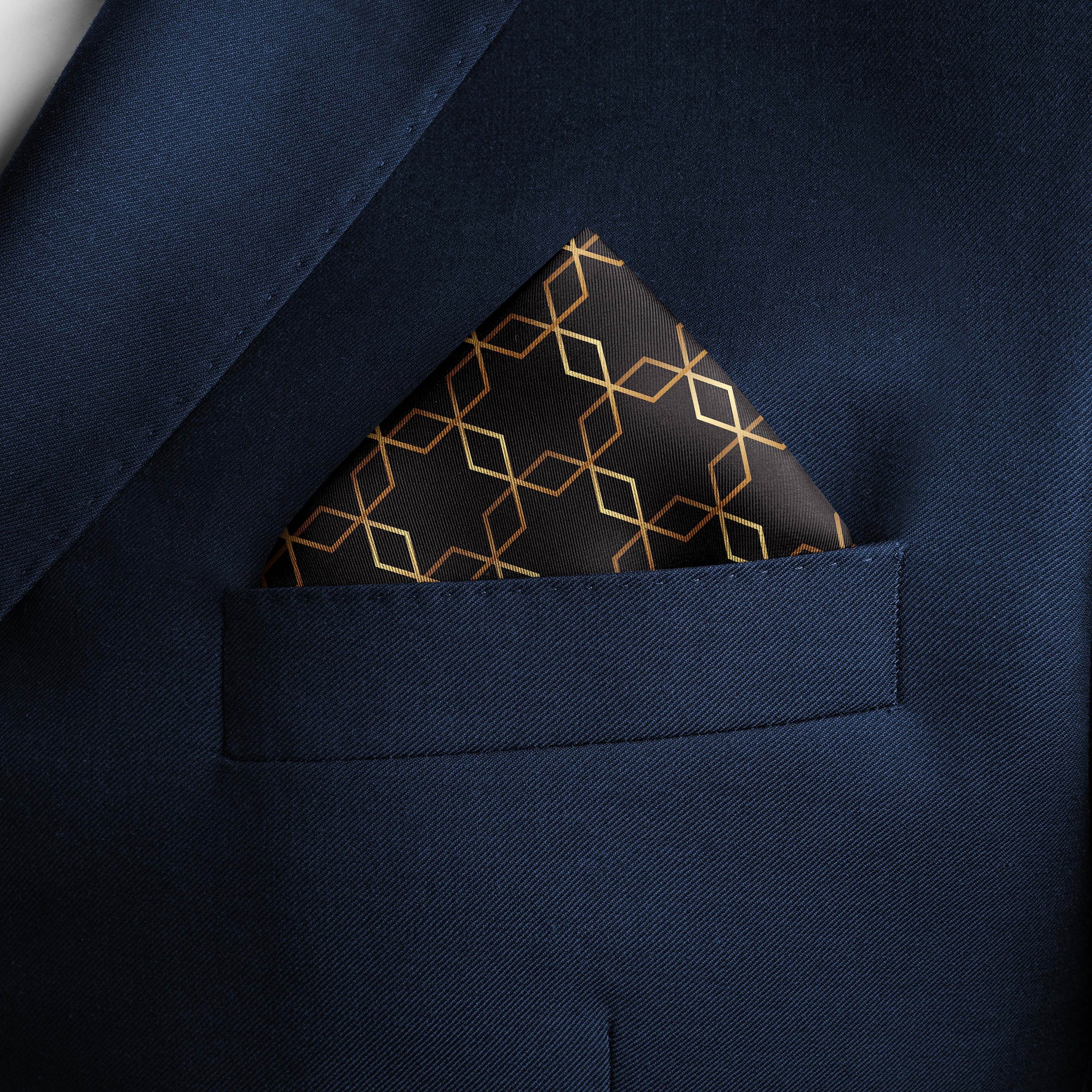 BURBERRY CHOCOLATE SILK POCKET SQUARE