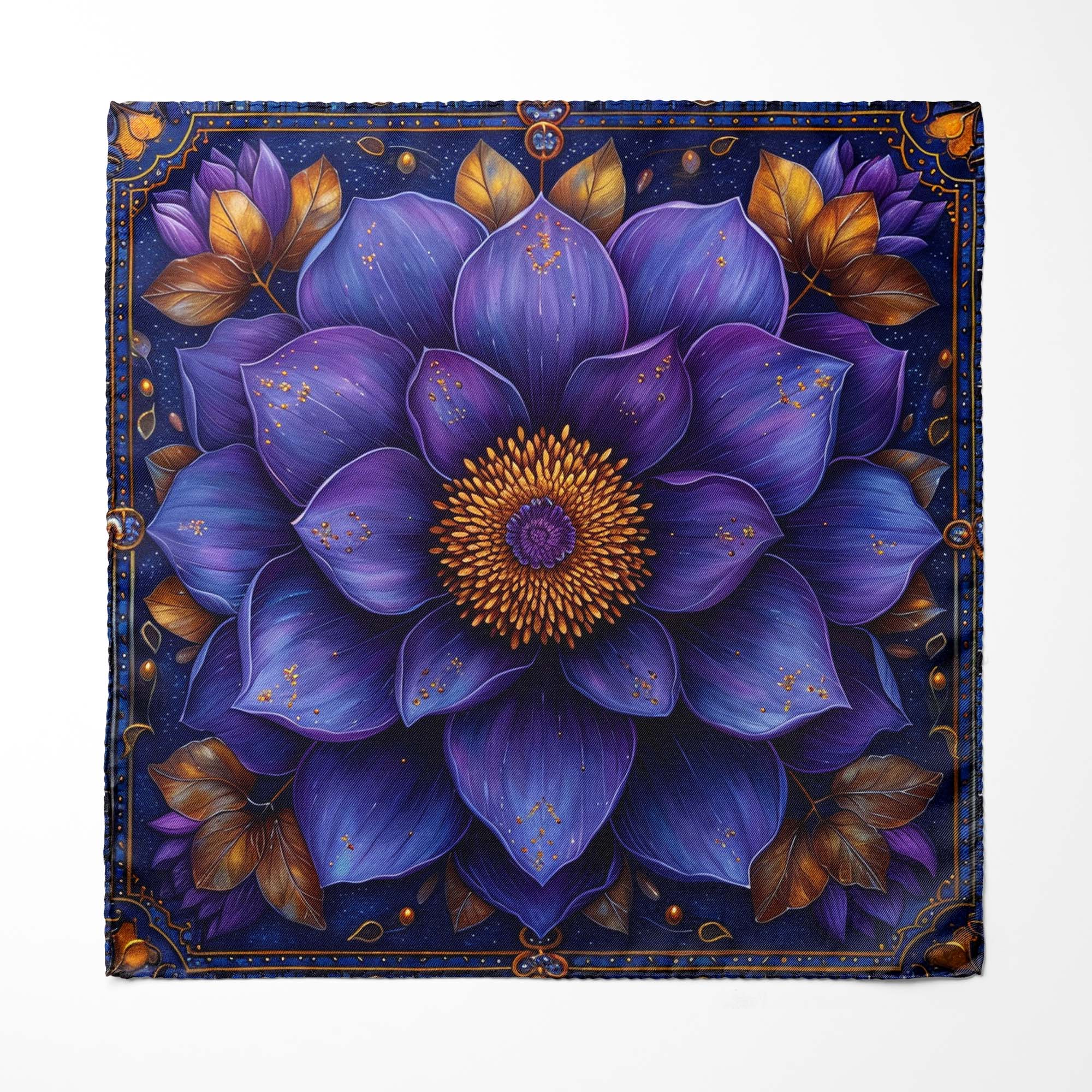 BLUE EXOTIC SILK ASCOT AND POCKET SQUARE SET – PREMIUM COLLECTION