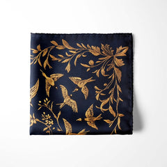 BEAUTIFUL FLYING BIRD SILK POCKET SQUARE