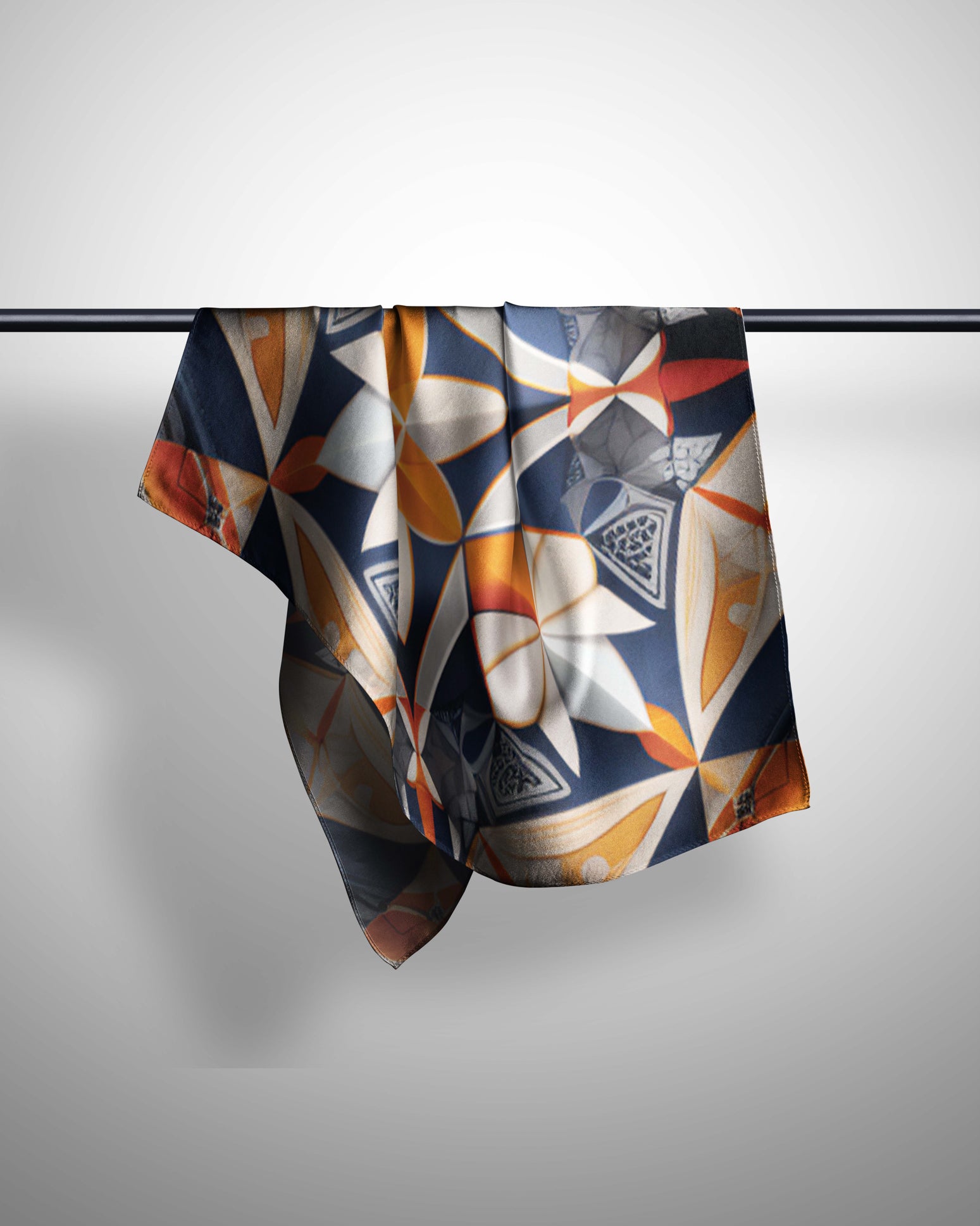 BATIK GEOMETRIC SILK WOMEN HIJAB – PREMIUM COLLECTION