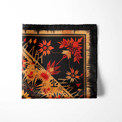 FLORAL ETHNIC ORIENTAL SILK POCKET SQUARE