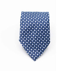 SAPPHIRE GRID TIE AND POCKET SQUARE SET