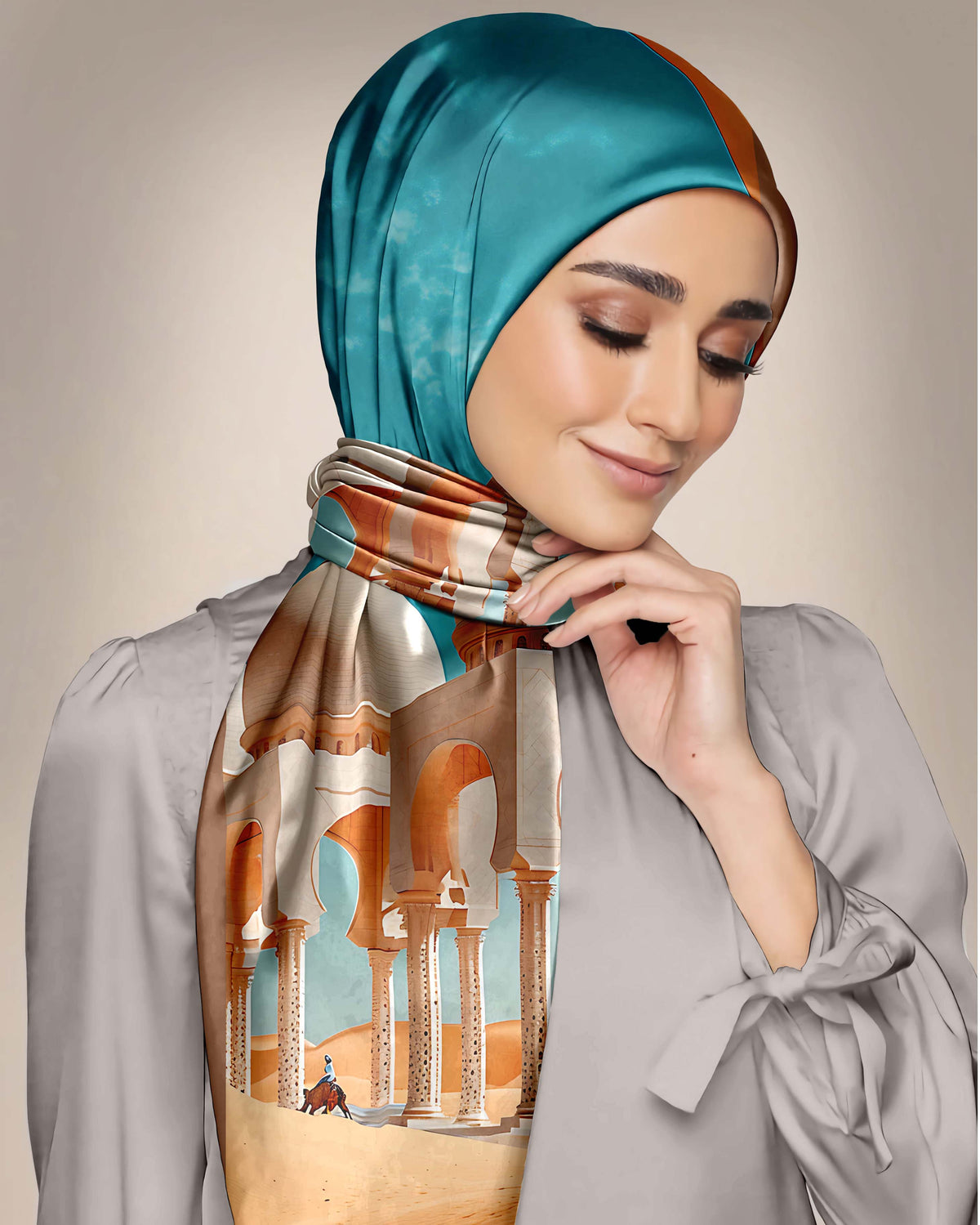 TRADITIONAL ARABIC SILK WOMEN HIJAB - PREMIUM COLLECTION