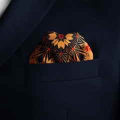 FLORAL ETHNIC ORIENTAL SILK POCKET SQUARE