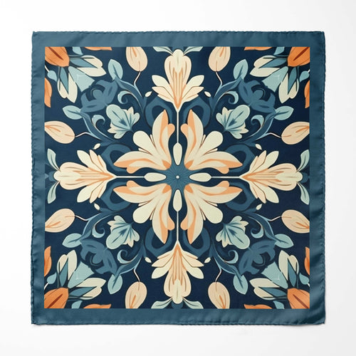 Floral Pocket Square | Men's Pocket Square | Black Wolf