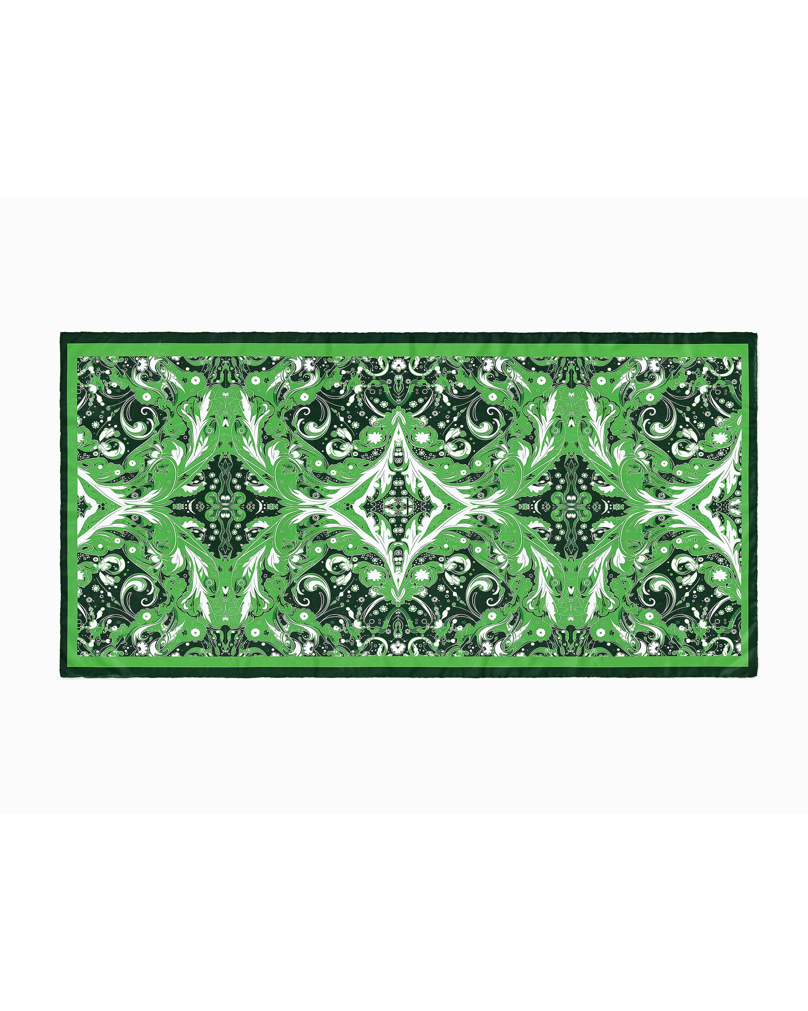 Green Printed Hijab | Women's Beautiful Hijab | Black Wolf