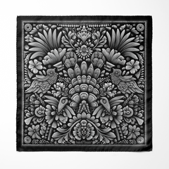NOIR SILK ASCOT AND POCKET SQUARE SET – PREMIUM COLLECTION