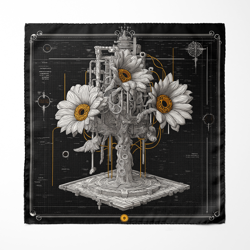TECHFLORA SILK POCKET SQUARE