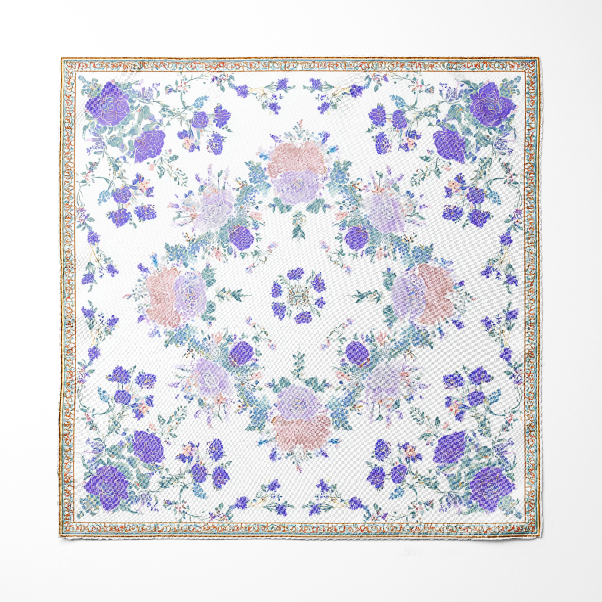 ROSAIRE SILK ASCOT AND POCKET SQUARE SET – PREMIUM COLLECTION