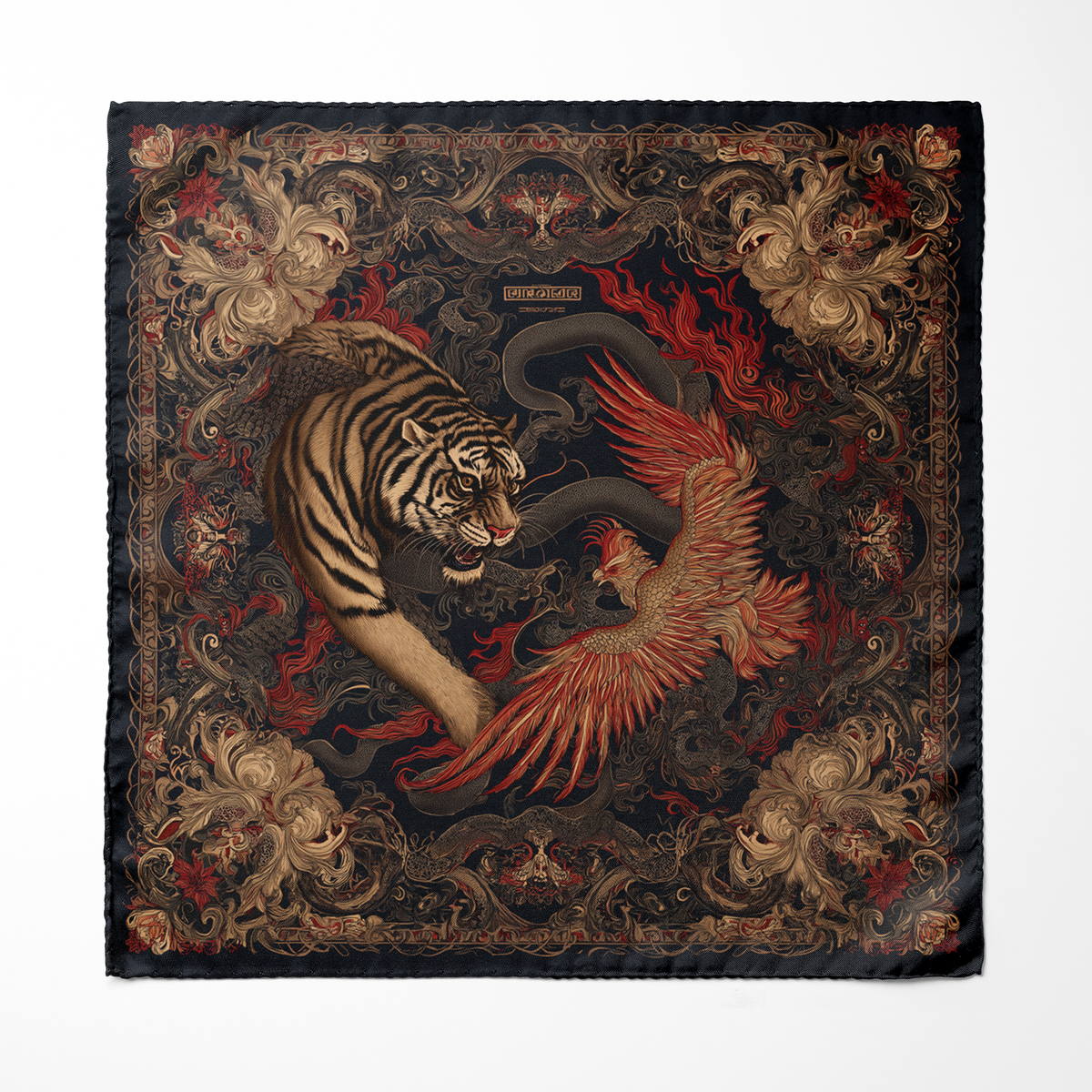 DRAVON SILK POCKET SQUARE