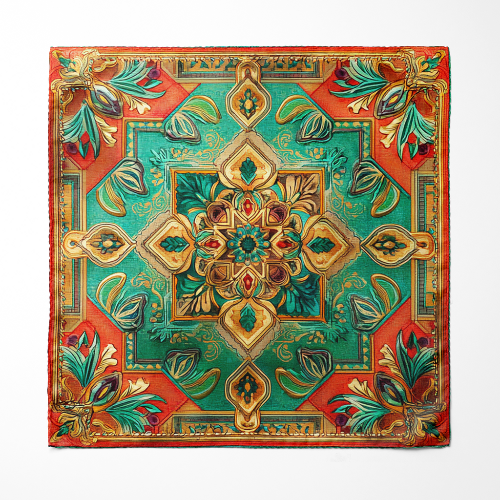 ALHAMBRA SILK ASCOT AND POCKET SQUARE SET – PREMIUM COLLECTION