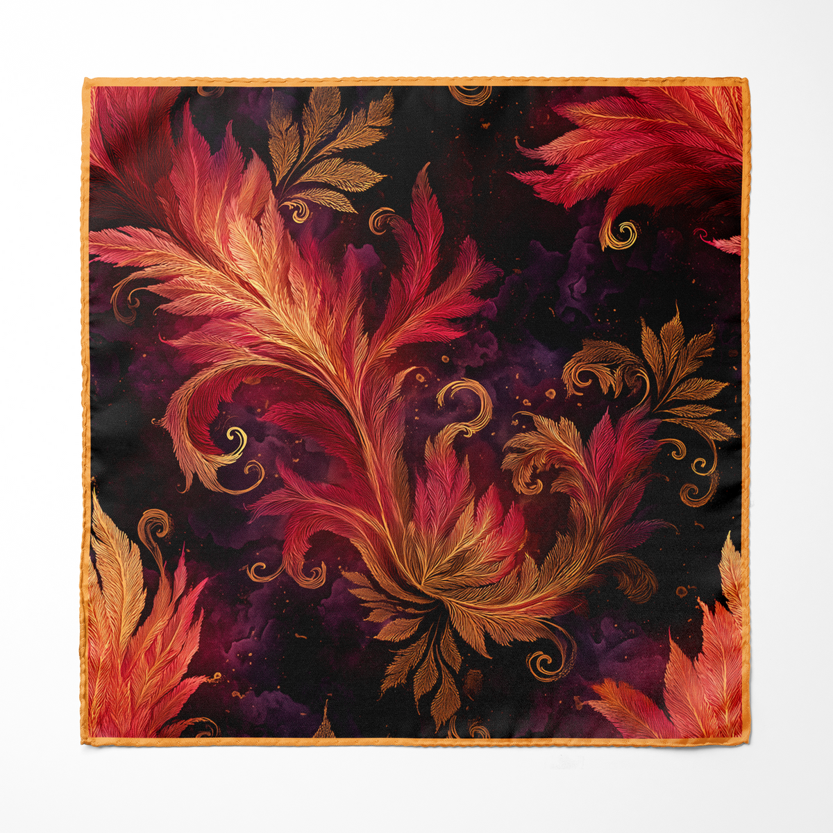 EMBER SILK POCKET SQUARE