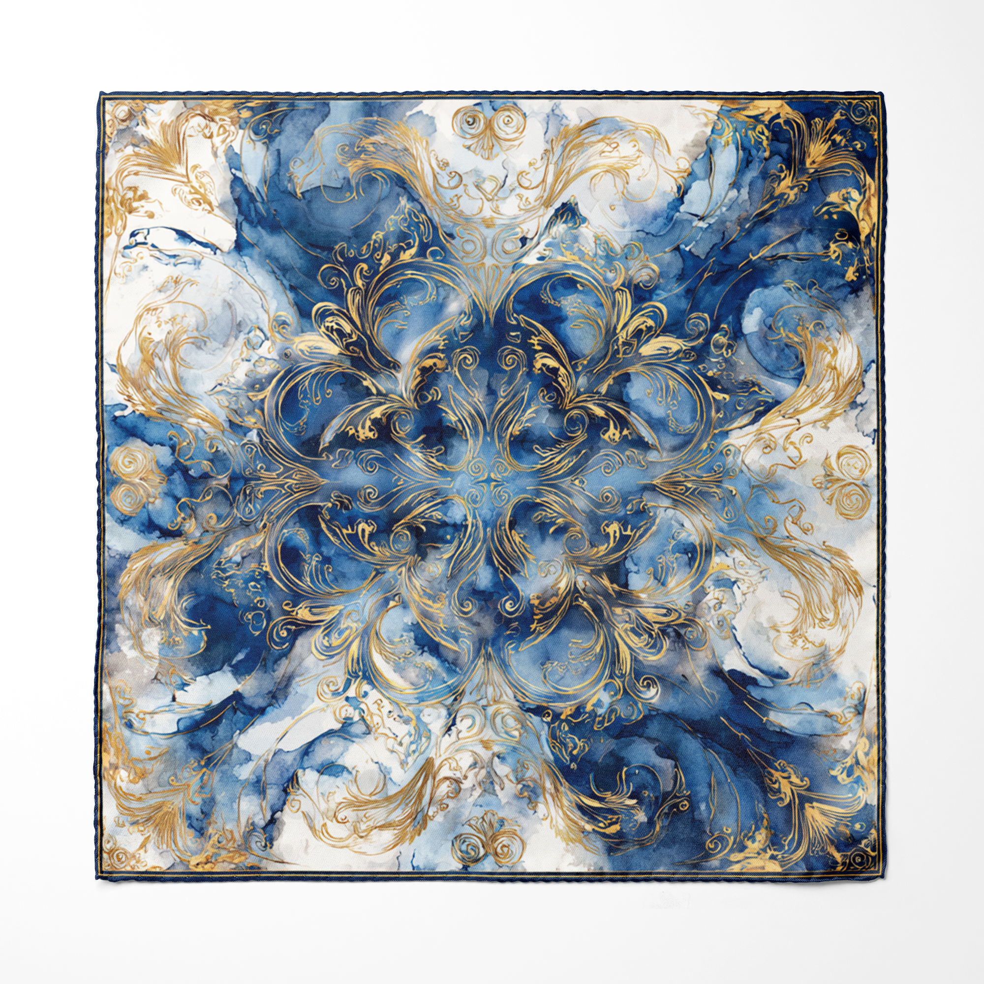 AQUILA SILK ASCOT AND POCKET SQUARE SET – PREMIUM COLLECTION