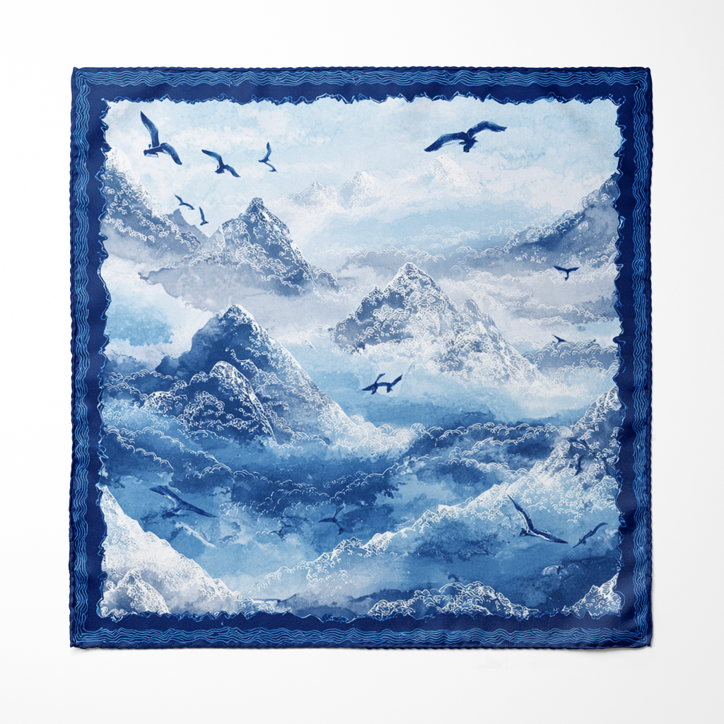 MISTHAVEN SILK ASCOT AND POCKET SQUARE SET – PREMIUM COLLECTION