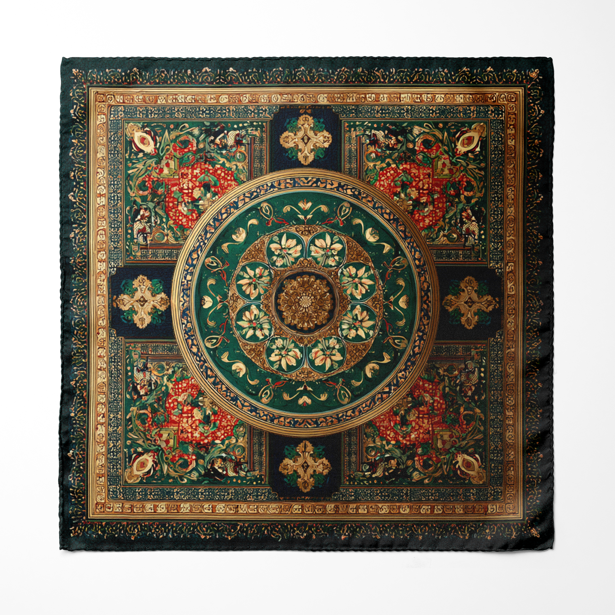 BABYLON SILK ASCOT AND POCKET SQUARE SET – PREMIUM COLLECTION