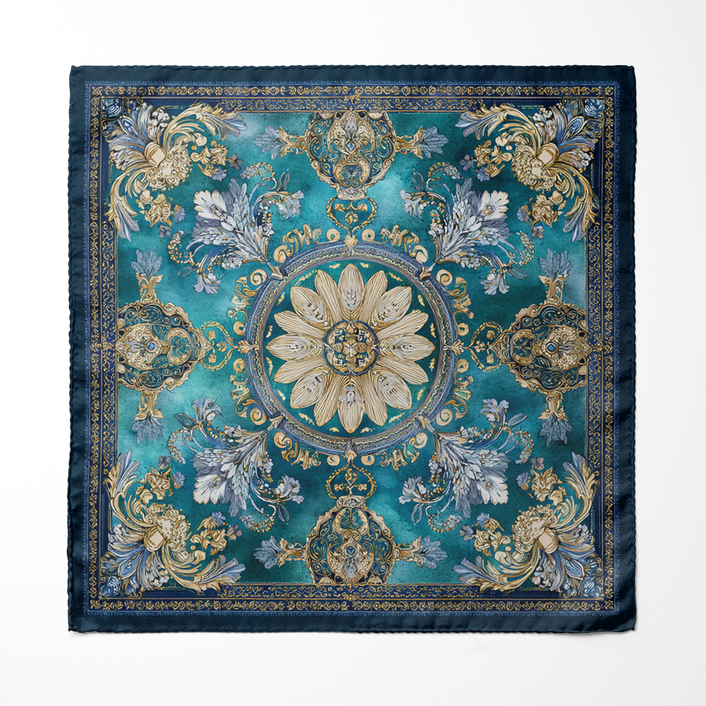 SORRENTO SILK ASCOT AND POCKET SQUARE SET – PREMIUM COLLECTION