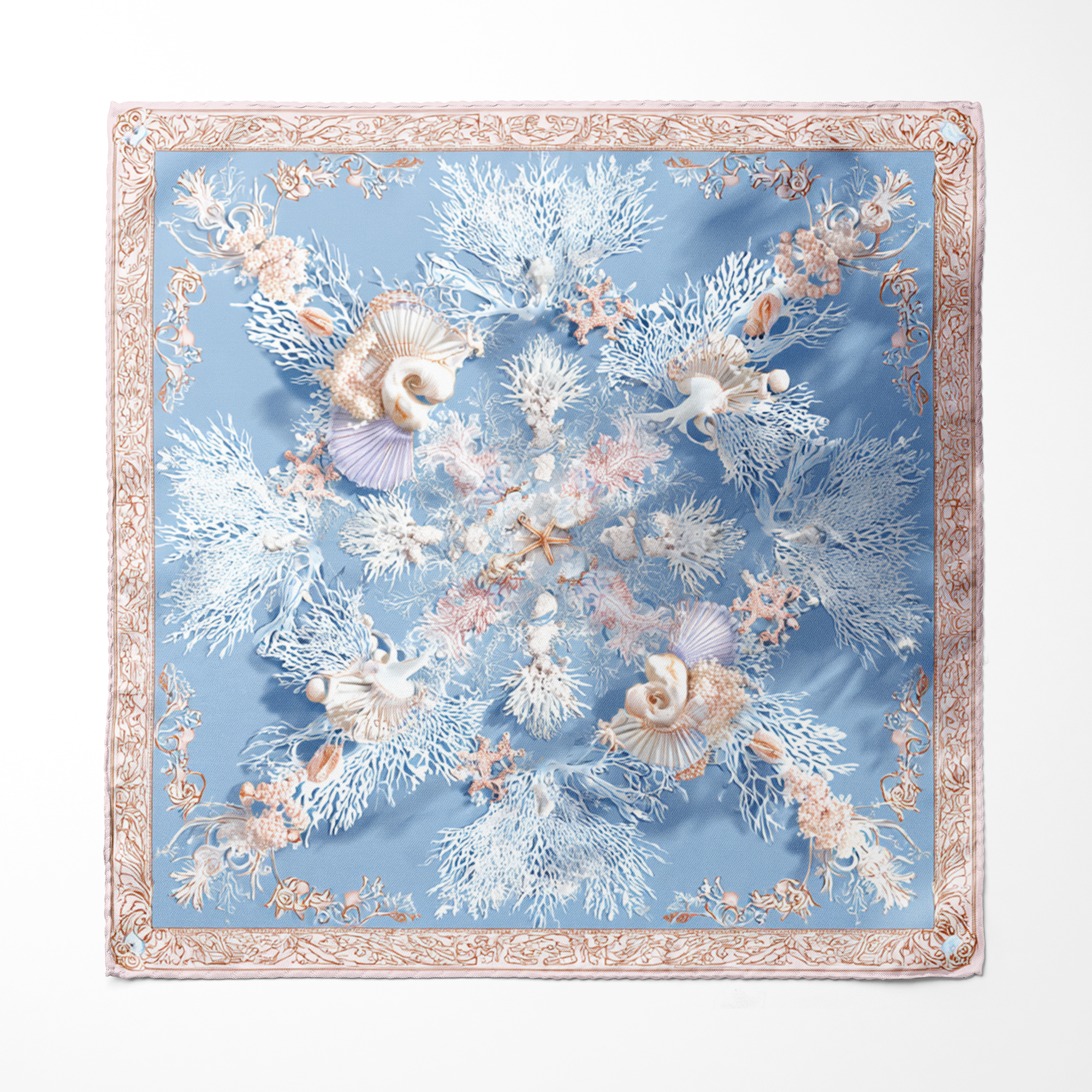 CORALIA SILK ASCOT AND POCKET SQUARE SET – PREMIUM COLLECTION