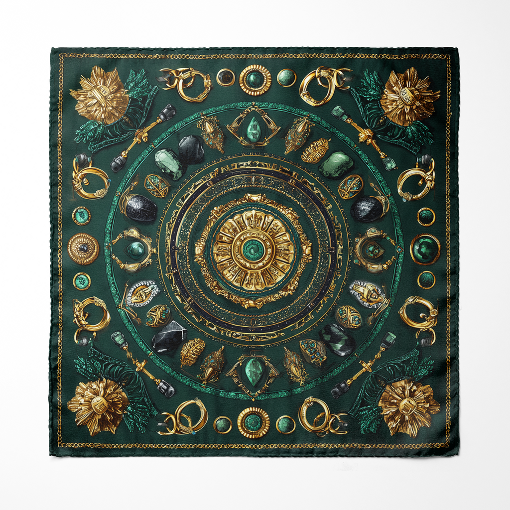 REGALIA SILK ASCOT AND POCKET SQUARE SET – PREMIUM COLLECTION