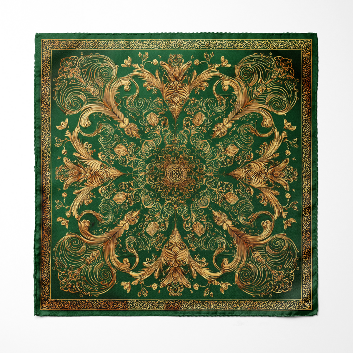 VERIDIAN SILK POCKET SQUARE