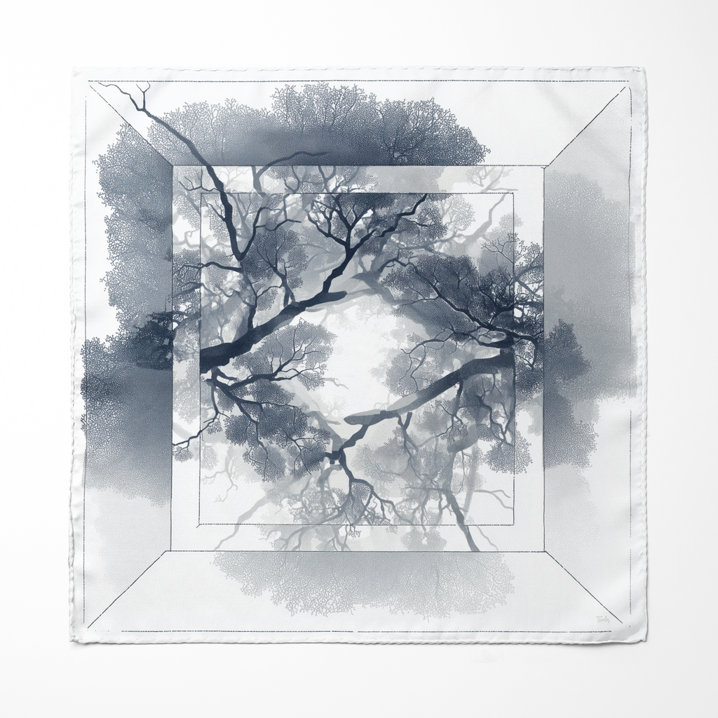 VEINSCAPE SILK POCKET SQUARE
