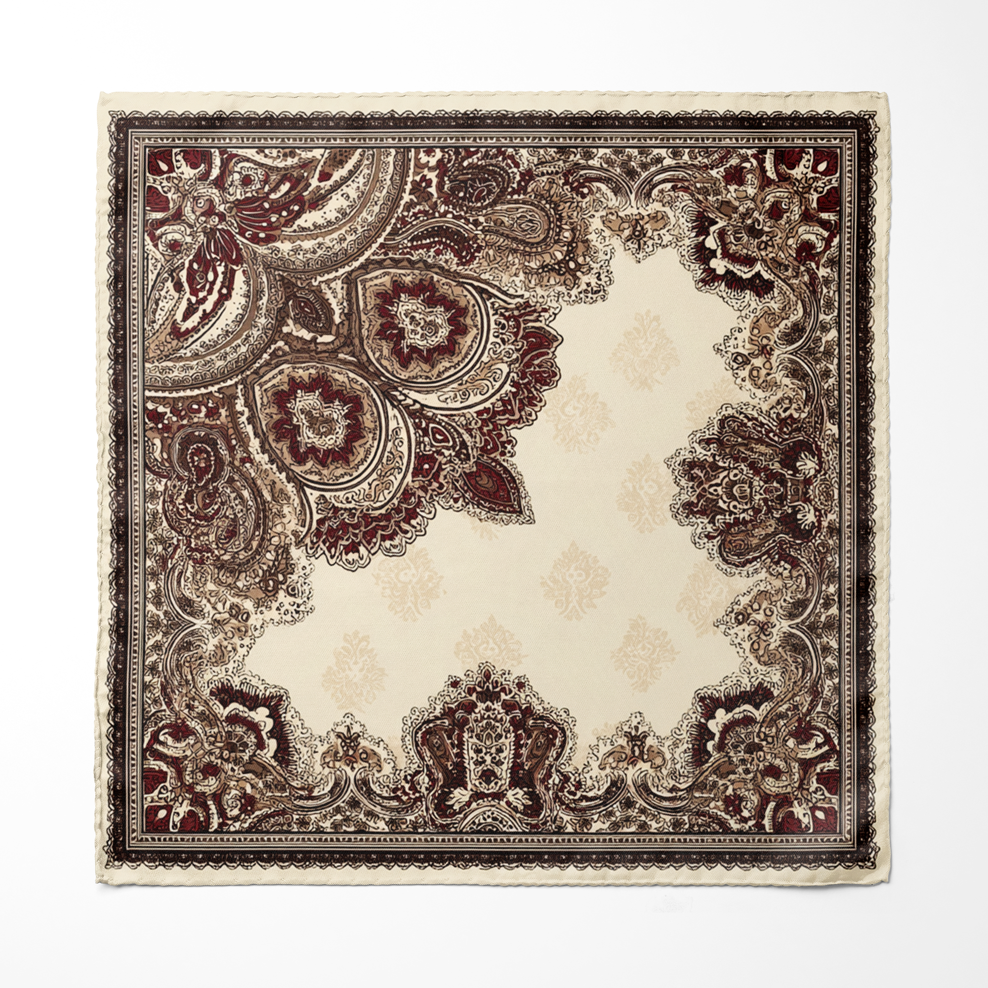 BAHAR SILK ASCOT AND POCKET SQUARE SET – PREMIUM COLLECTION